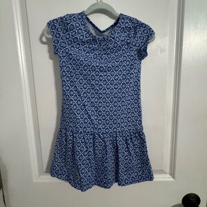 Blue Patterned Kids Dress